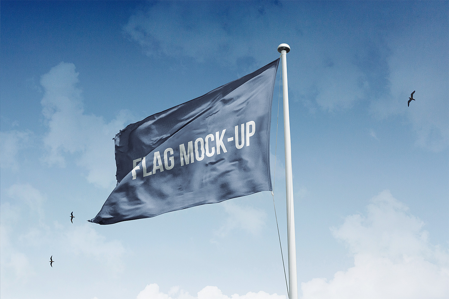 Download Realistic Flag Mockup Free | Free Mockup