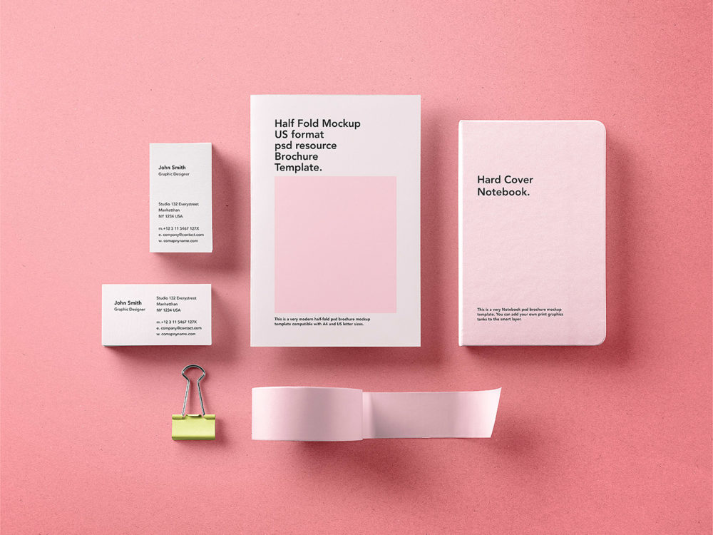 Download Stationery Branding Mockup Free Psd Free Mockup