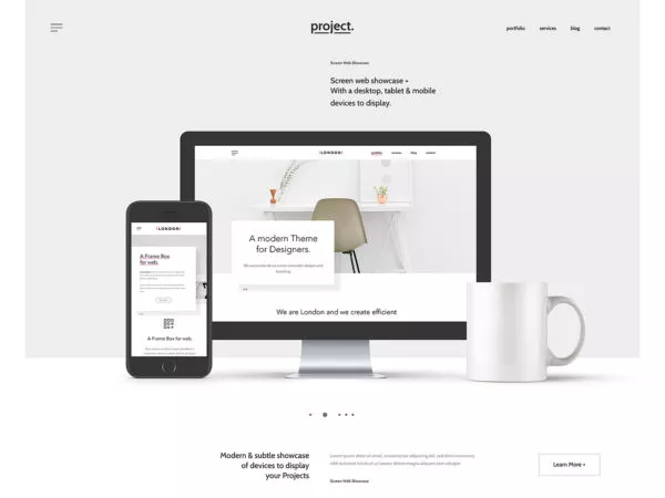 Website Design Showcase Mockup Free