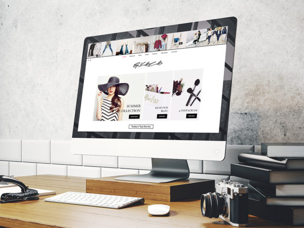 iMac Website Screen Mockup Free