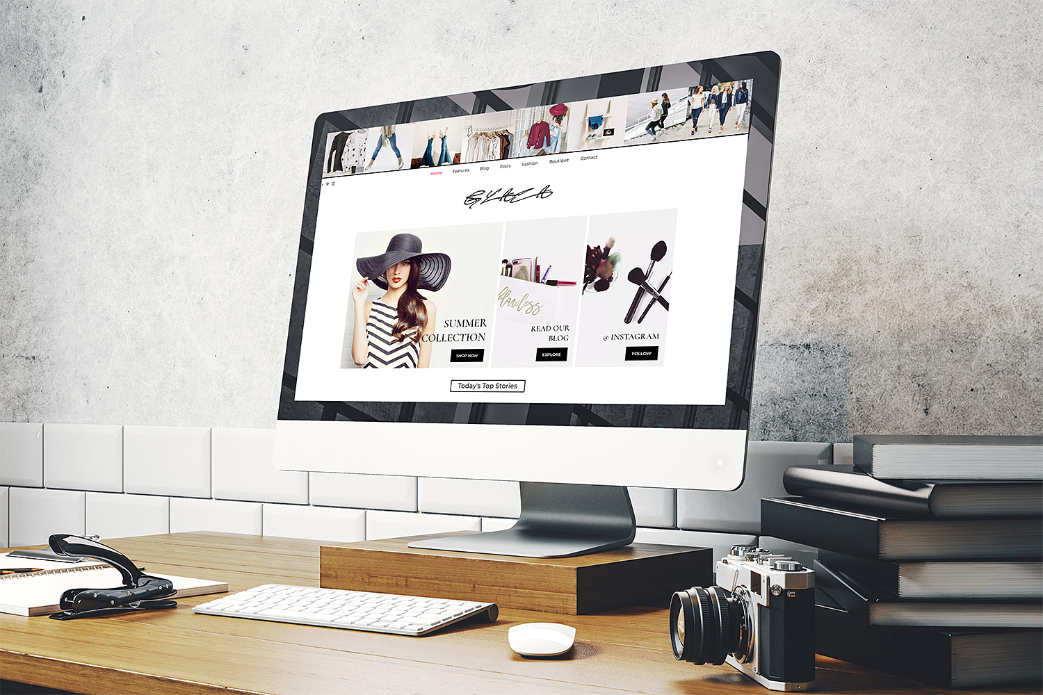 Download iMac Website Screen Mockup Free | Free Mockup