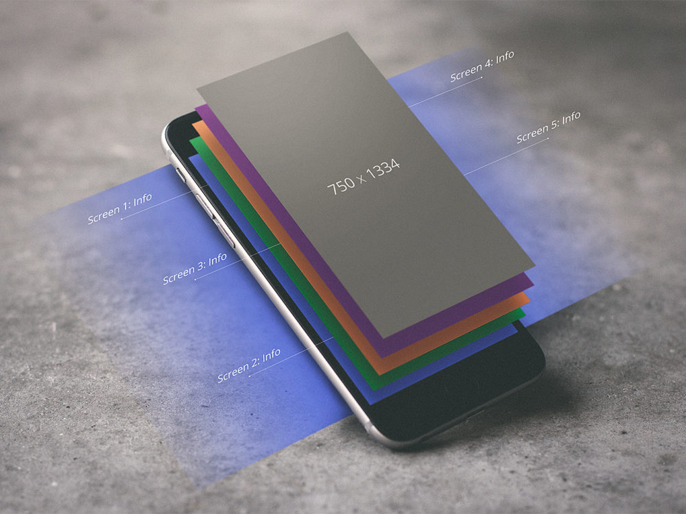 Download iPhone Layered UI Mockup Free | Free Mockup