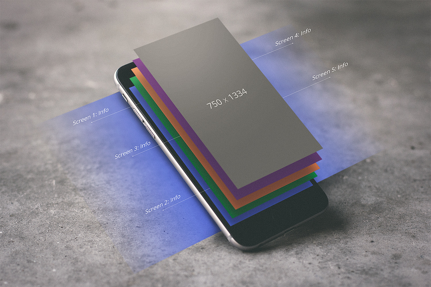 Download iPhone Layered UI Mockup Free | Free Mockup