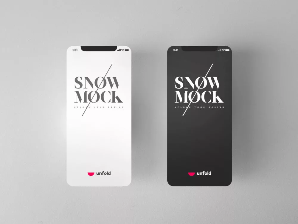 iPhone X Flat Mockup Free PSD
