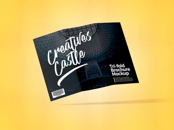 A4 Tri-fold Brochure PSD Mockup