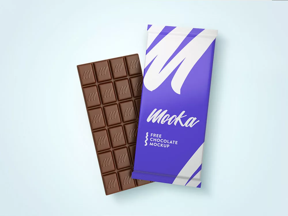 Chocolate Mockup Free PSD