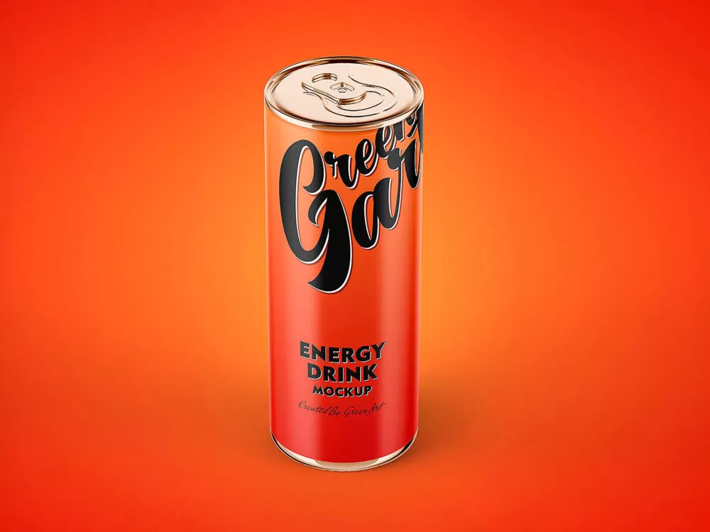 Energy Drink Can Mockup Free