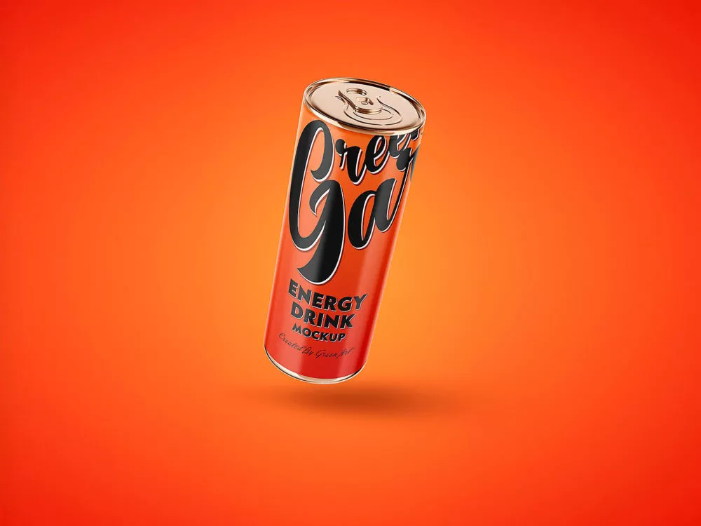 Energy Drink Can Mockup Free