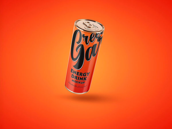 Energy Drink Can Mockup Free