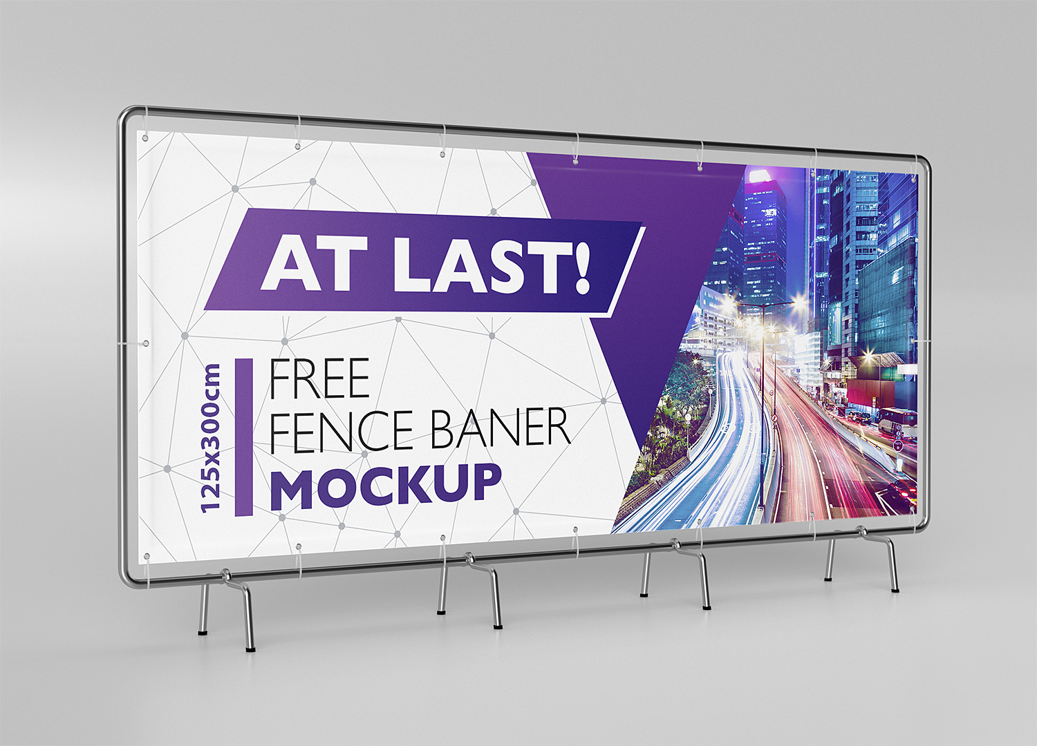 Download Free Billboard Banner Mockup 3000 1250 Mm Free Mockup PSD Mockup Templates