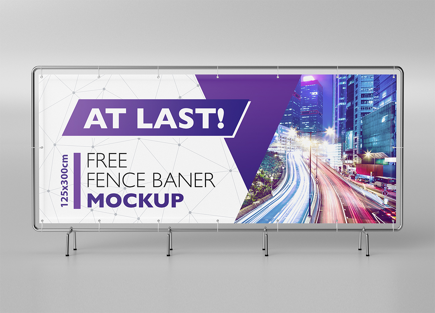 Download Free Billboard Banner Mockup 3000 1250 Mm Free Mockup Yellowimages Mockups