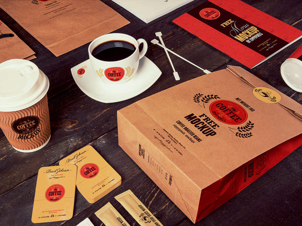 Free Coffee Branding Mockup