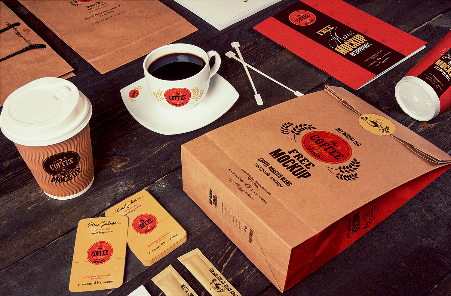Free Coffee Branding Mockup | Free Mockup