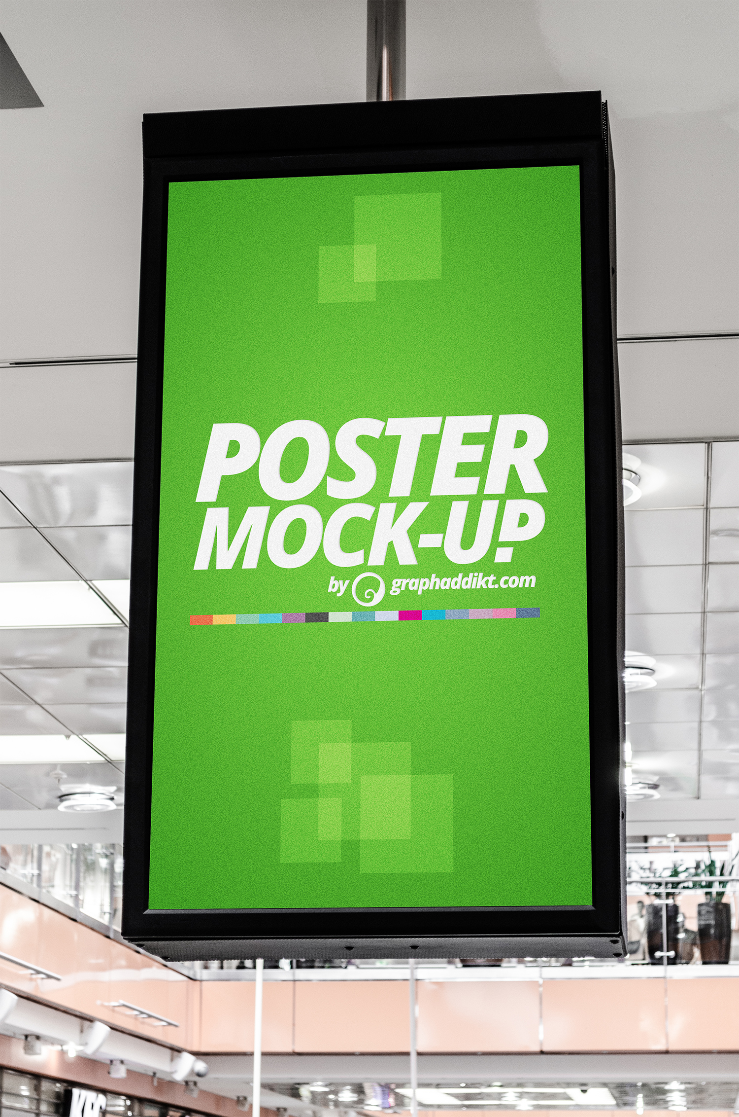 Download Free Indoor Advertising City Light Mockup | Free Mockup