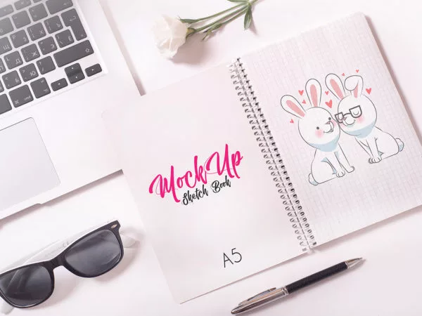 Sketchbook Mock-Up (PSD)