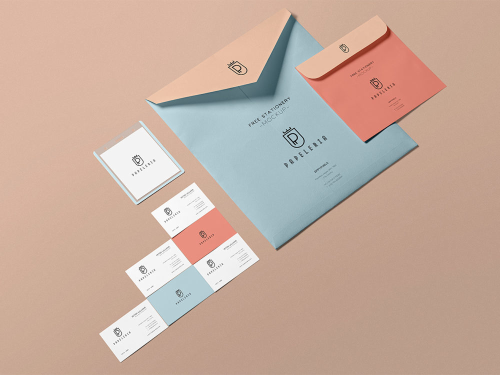 Free Stationery Envelope Mockup