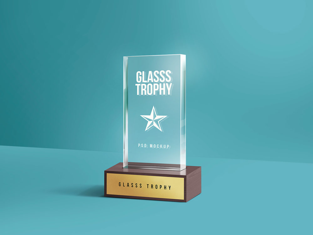 Download Glass Trophy PSD Mockup | Free Mockup