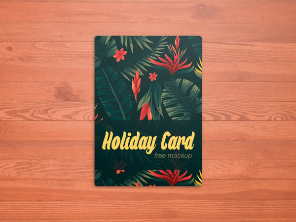 Holiday Card Mockup Free