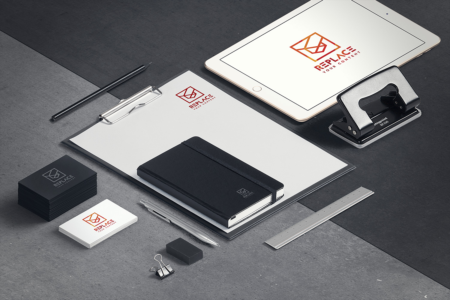 Download Isometric Stationery Mockup Free Free Mockup PSD Mockup Templates