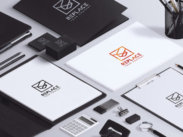 Isometric Stationery Mockup Free