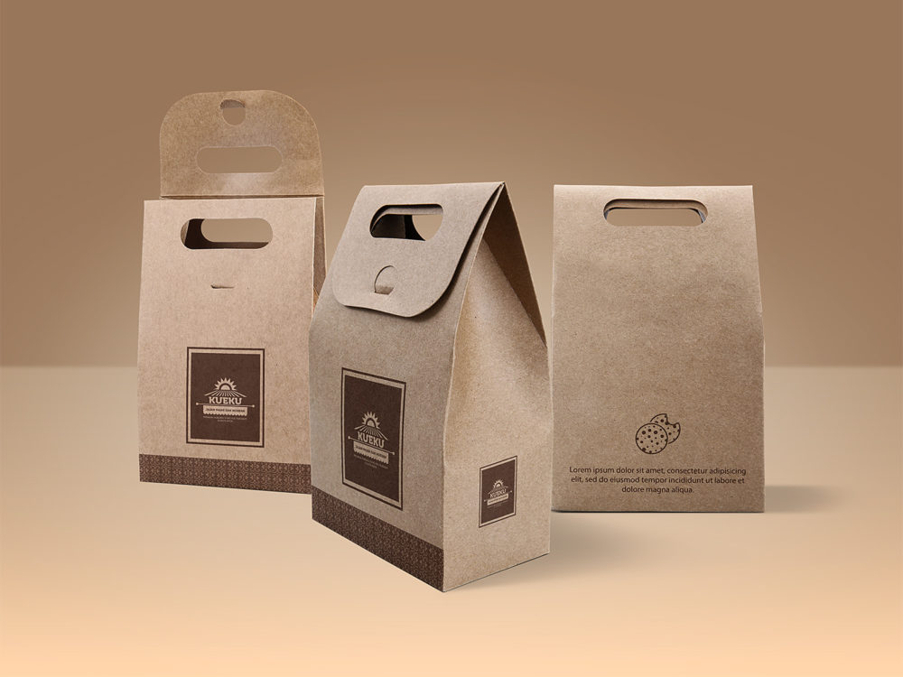 Kraft paper bag mockup | free mockup