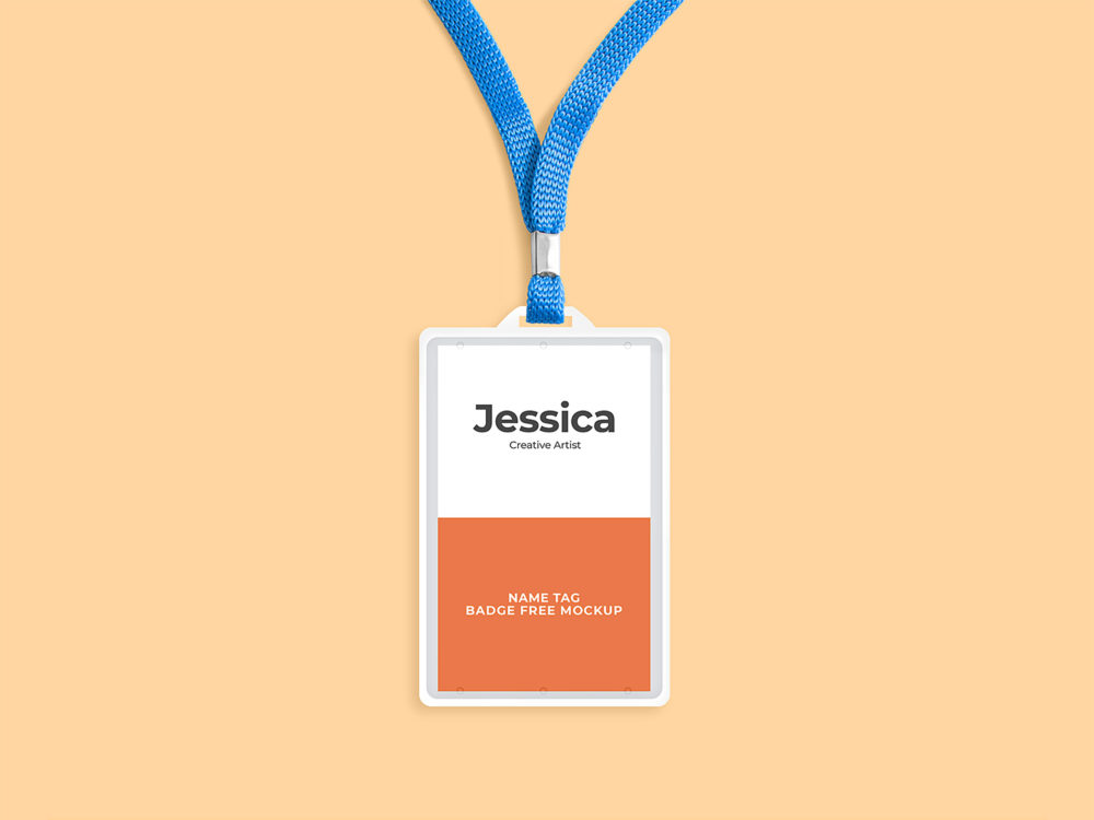 Name Tag Badge Free Mockup