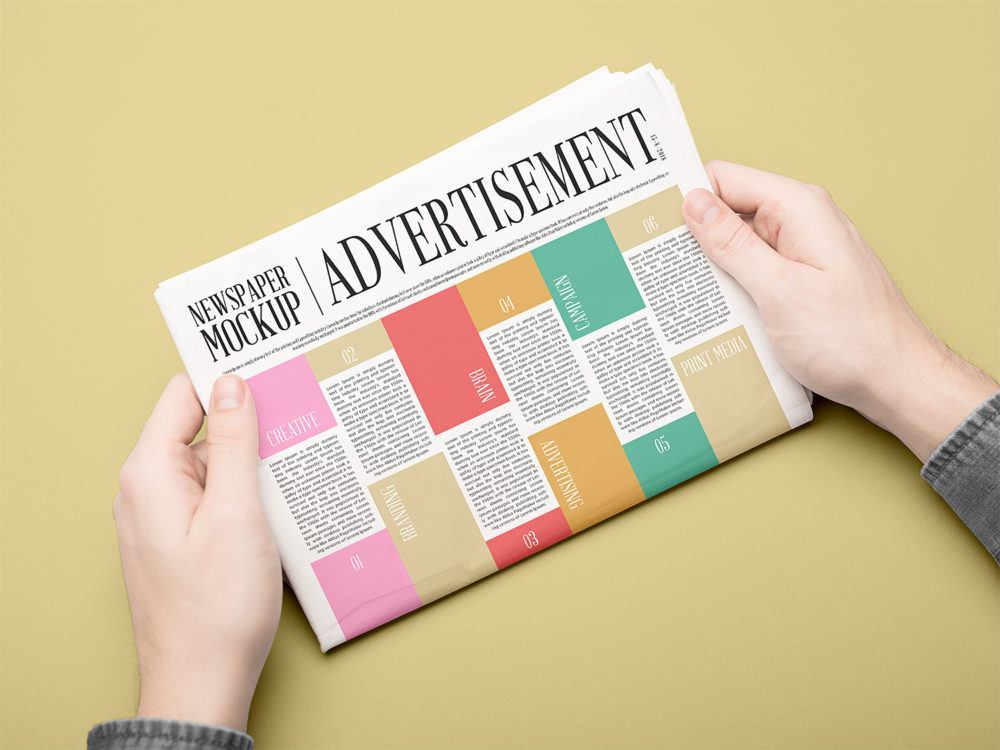 Newspaper Mockup PSD Free