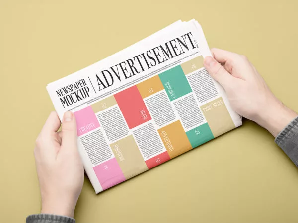 Newspaper Mockup PSD Free