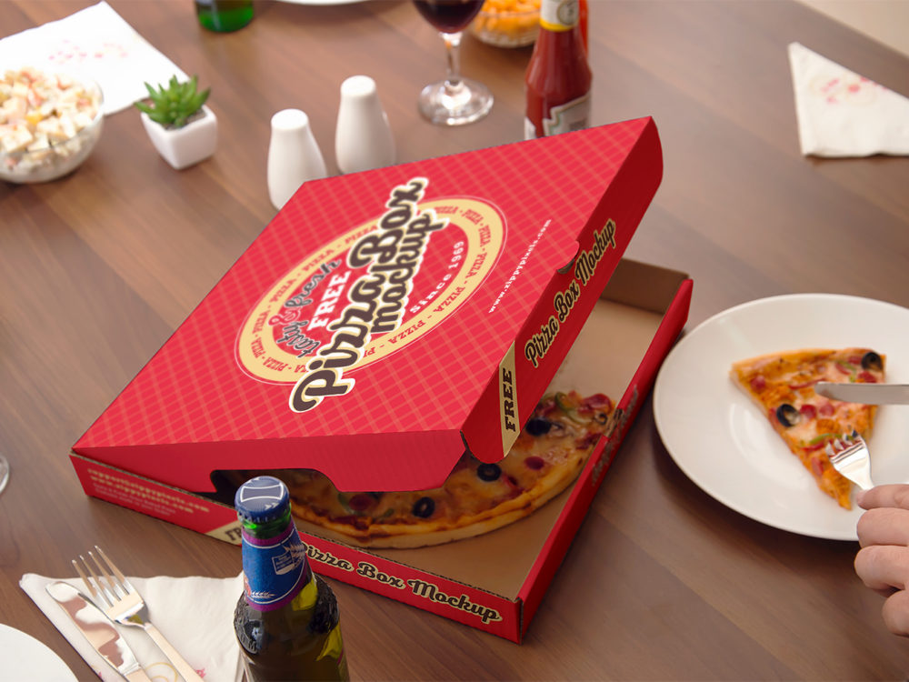 Pizza Mockup Free PSD