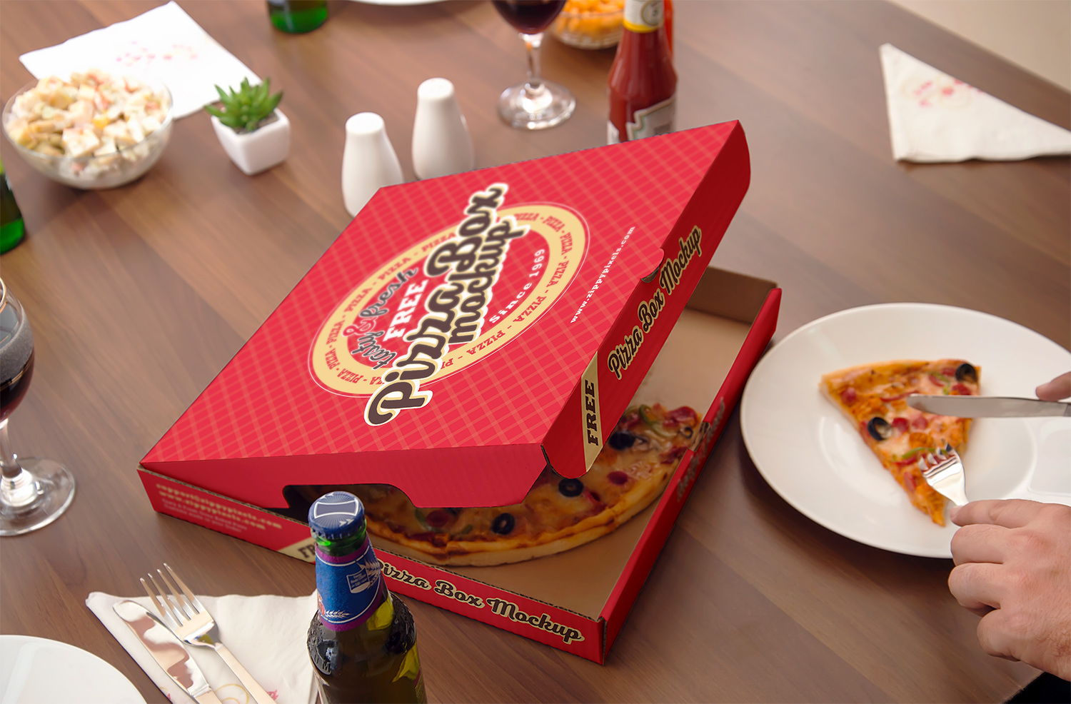 Download Pizza Mockup Free Psd Free Mockup