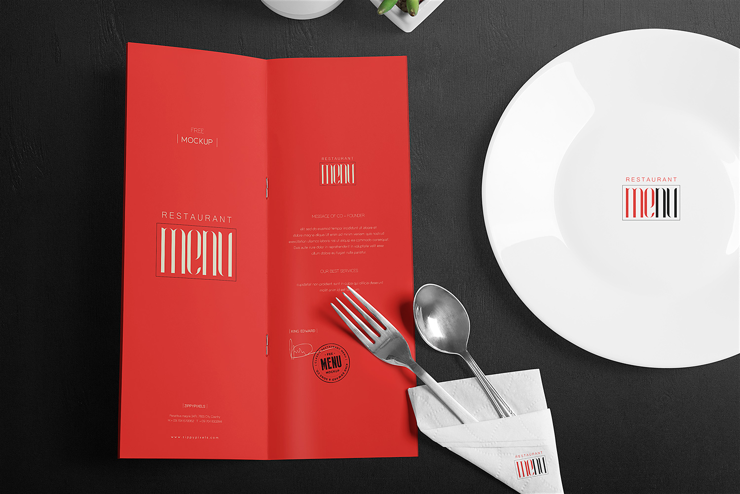 Restaurant Menu Free Mockup Restaurant Menu Free Mockup