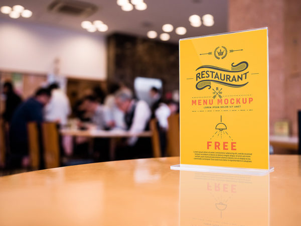 Restaurant Menu Mockup Free