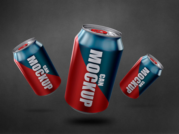 Soda Can Mockup Free