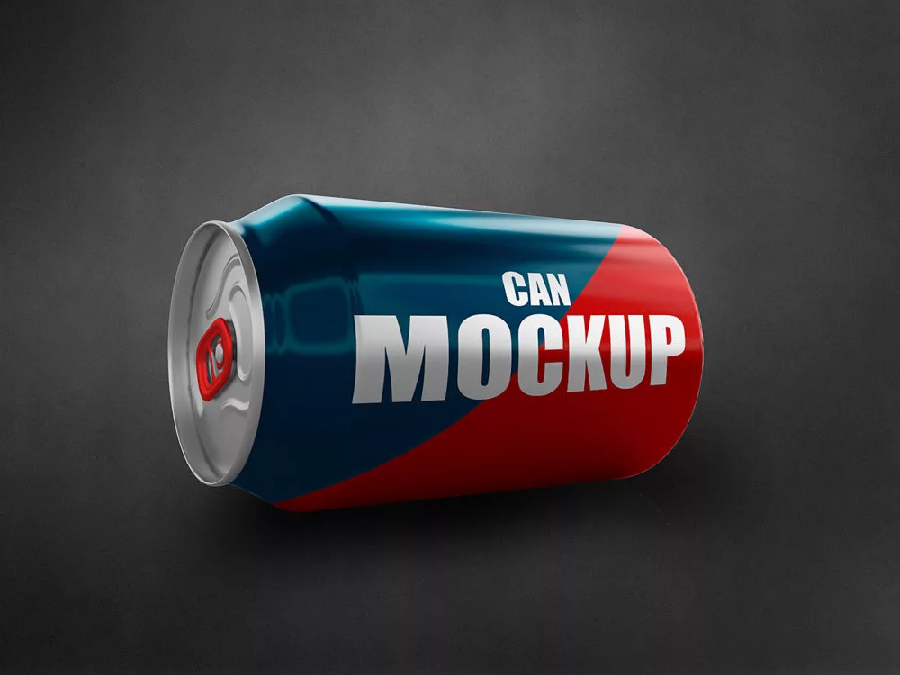 Soda Can Mockup Free