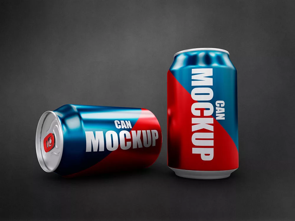 Soda Can Mockup Free