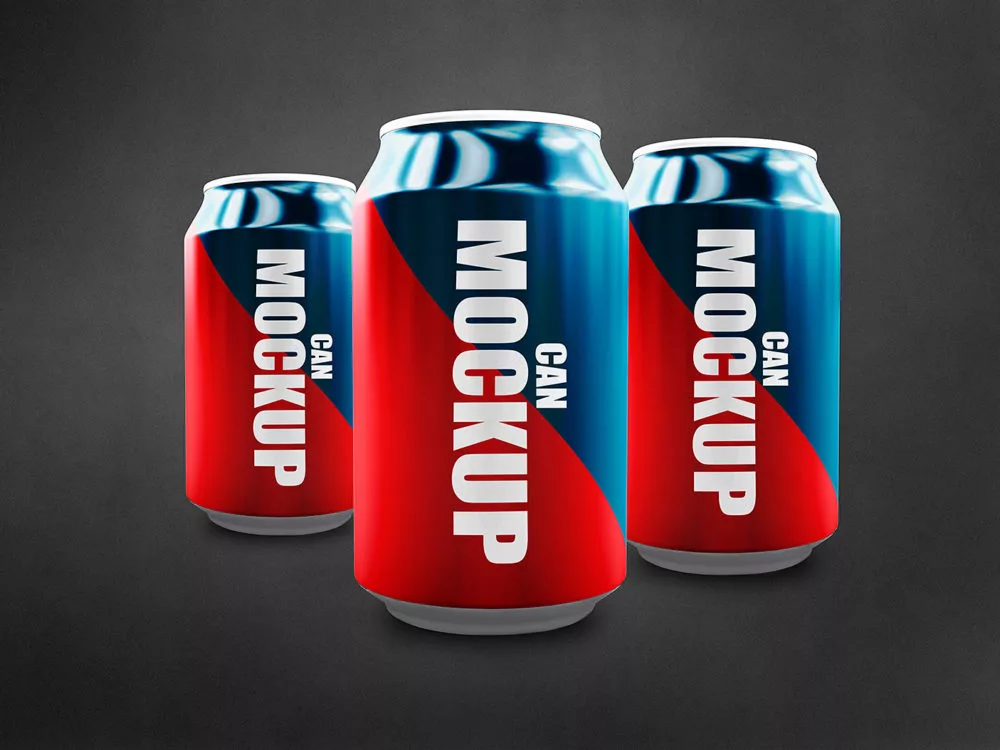 Soda Can Mockup Free