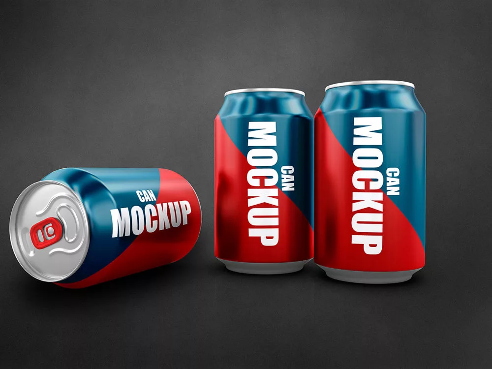 Soda Can Mockup Free