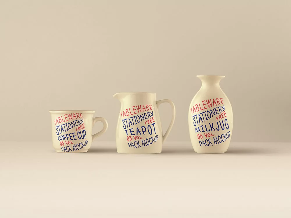 Tableware PSD Mockup Free
