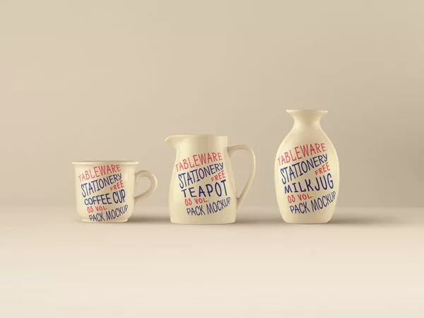 Tableware PSD Mockup Free