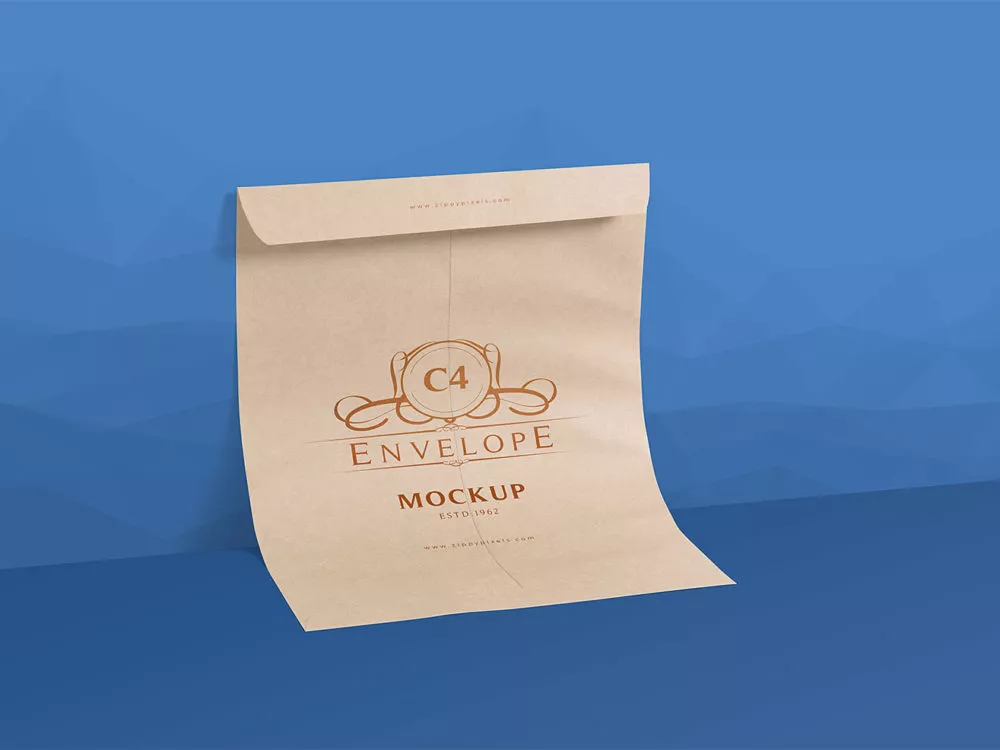 2 Serene Free C4 Envelope Mockup