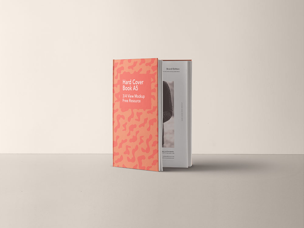 Download A5 Hardcover Book Mockup | Free Mockup