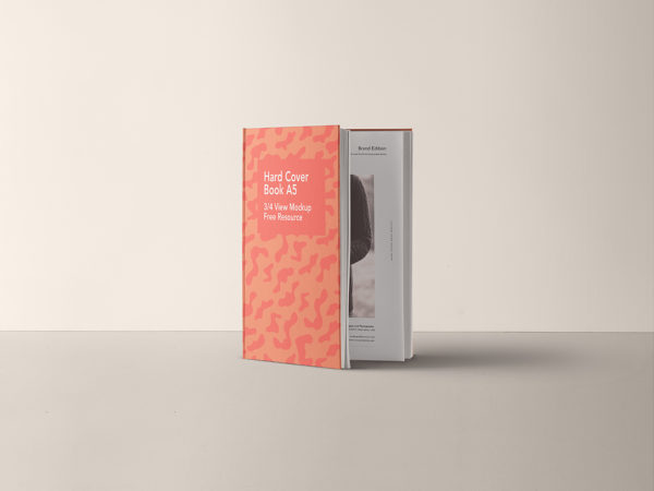 A5 Hardcover Book Mockup