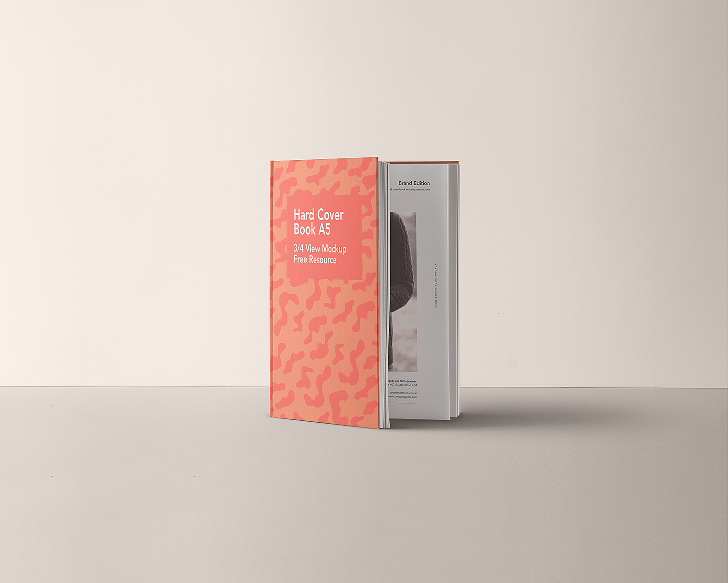 Download A5 Hardcover Book Mockup | Free Mockup