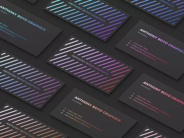 Business Card Grid Mockup