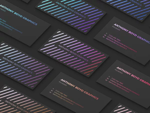 Business Card Grid Mockup