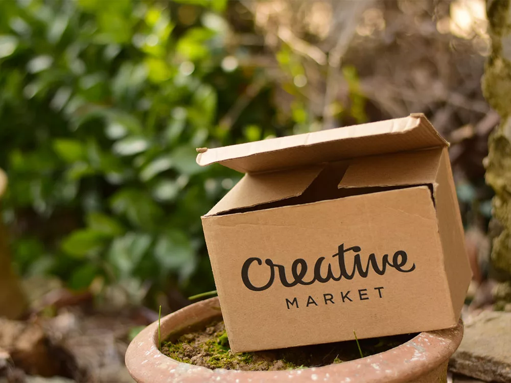 Cardboard Free Mockup PSD