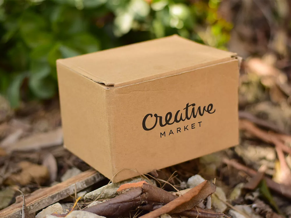 Cardboard Free Mockup PSD