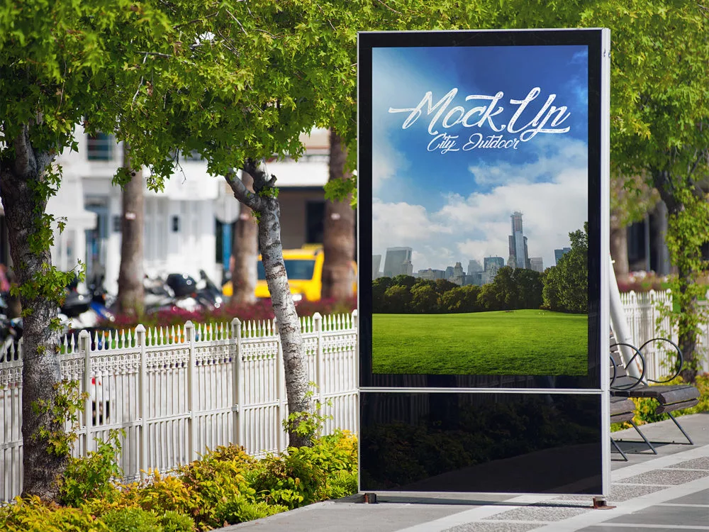 City Light Poster Outdoor Advertising Mockups