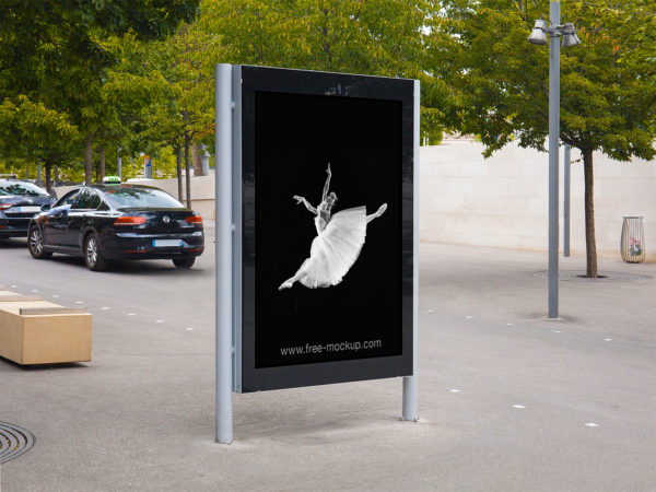 City Light Poster Outdoor Advertising Mockup