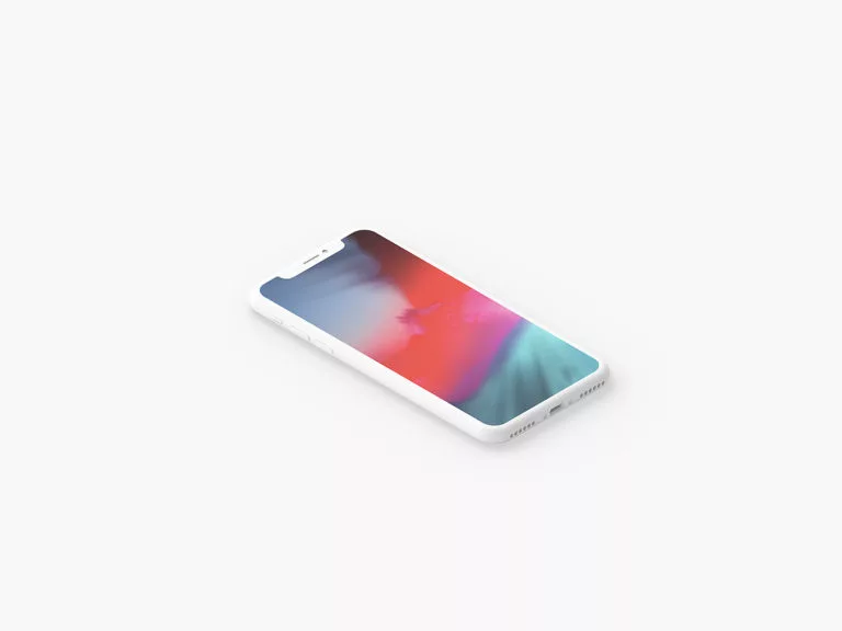 ClayiPhoneXPresentationMockup02 Free Mockup